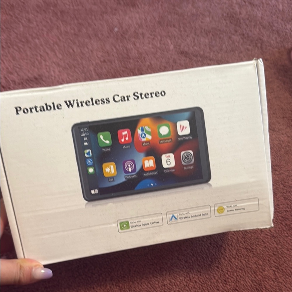 New Portable Wireless Car Stereo - Black
